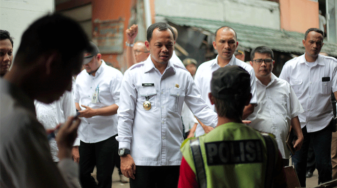 Walikota Bima Arya Tinjau Bangunan Tua Pasar Bogor