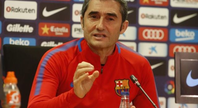 Pelatih Barcelona, Ernesto Valverde.