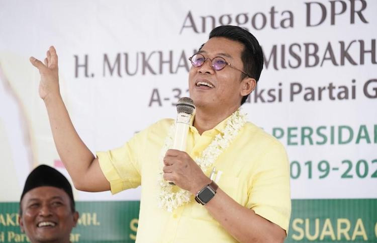 Anggota DPR dari Partai Golkar M Misbakhun dalam rapat konsolidasi DPD II Golkar Kota Pasuruan, Kamis (26/12). Foto: arsip pribadi