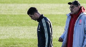 Cristiano Ronaldo dan Maurizio Sarri.