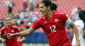 Kapten Timnas Wanita Kanada, Christine Sinclair.
