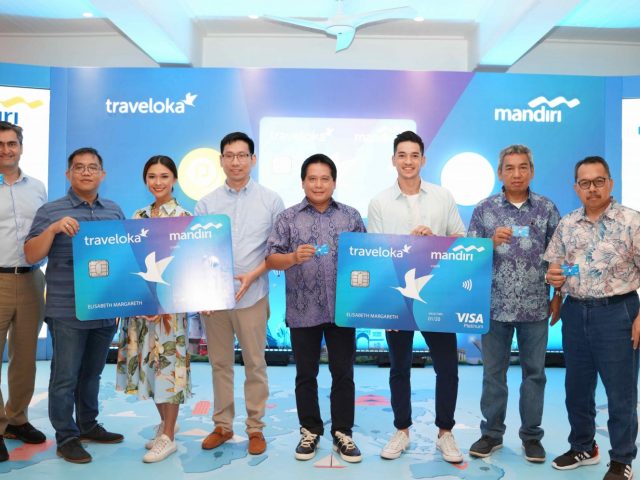 Bank Mandiri Gandeng Traveloka luncurkan produk kartu kredit bernama Traveloka Mandiri Card. (Istimewa)
