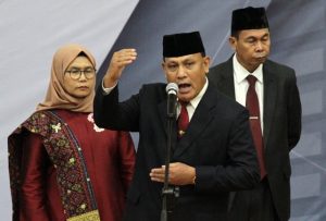 Ketua KPK Firli Bahuri menggelar pertemuan tertutup dengan pimpinan KPK, hadir dalam pertemuan tersebut, Muhaimin Iskandar (Cak Imin) dan Azis Syamsuddin. (Dery Ridwansah/ JawaPoss.com)
