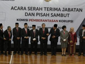 Para pimpinan dan Dewas KPK di Gedung KPK. (Dery Ridwansah/JawaPos.com)