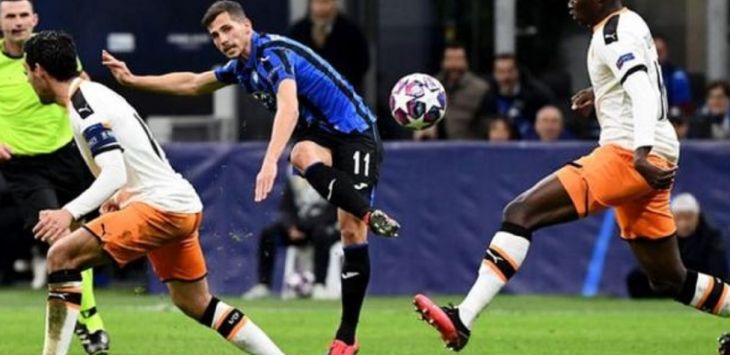 Atalanta tumbangkan Valencia 4-1 pada laga leg pertama babak 16 besar Liga Champions, Kamis (20/2) dini hari WIB. (BBC)