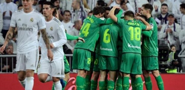 Real Madrid tersingkir dari Copa del Rey setelah dikalahkan Real Sociedad, Jumat (7/2) dini hari WIB. (BBC)