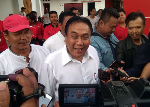 Ketua Badan Pemenangan Pemilu (Bappilu) Partai Demokrasi Indonesia Perjuangan (PDIP) Bambang Wuryanto memastikan seleksi Calon Kepala Daerah (Cakada) yang akan diusung untuk Pemilihan wali kota Solo sudah selesai dibahas. (dok JawaPos.com)