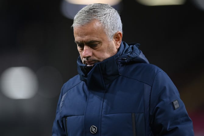 Pelatih AS Roma Jose Mourinho